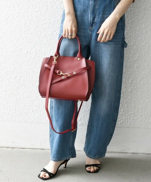 SHIPS / シップス ハンドバッグ | SHIPS any: ベルト デザイン 2WAY スクエア バッグ | 詳細19