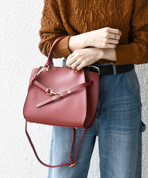 SHIPS / シップス ハンドバッグ | SHIPS any: ベルト デザイン 2WAY スクエア バッグ | 詳細21