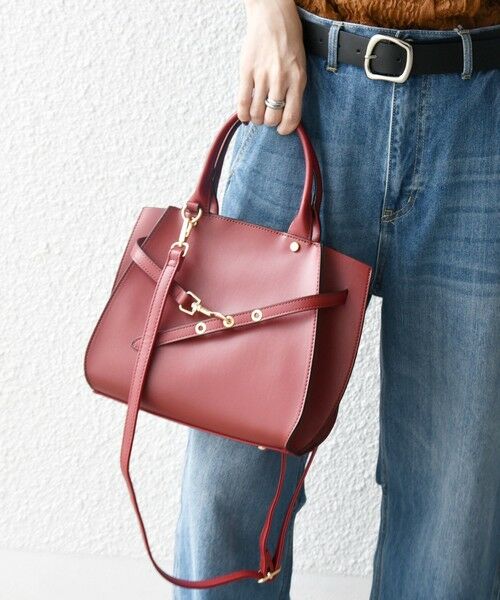 SHIPS / シップス ハンドバッグ | SHIPS any: ベルト デザイン 2WAY スクエア バッグ | 詳細16