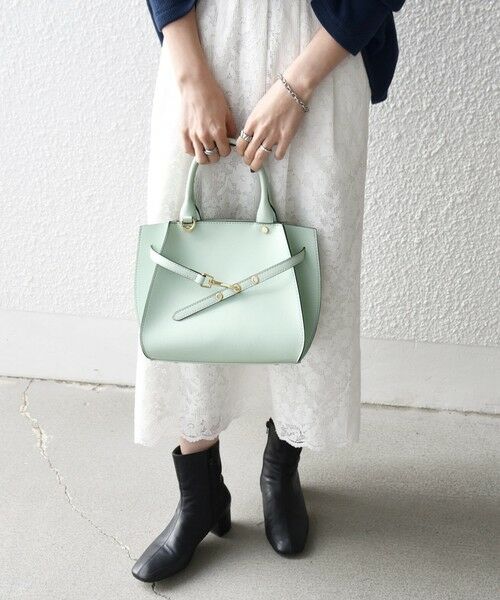 SHIPS / シップス ハンドバッグ | 《一部追加予約》SHIPS any: ベルト デザイン 2WAY スクエア バッグ | 詳細16