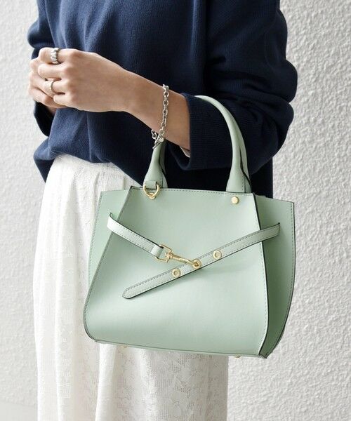 SHIPS / シップス ハンドバッグ | 《一部追加予約》SHIPS any: ベルト デザイン 2WAY スクエア バッグ | 詳細17