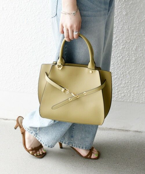 SHIPS / シップス ハンドバッグ | 《一部追加予約》SHIPS any: ベルト デザイン 2WAY スクエア バッグ | 詳細21