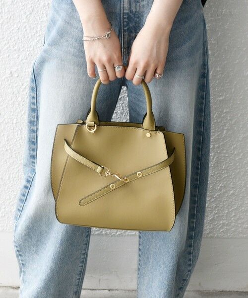 SHIPS / シップス ハンドバッグ | SHIPS any: ベルト デザイン 2WAY スクエア バッグ | 詳細27