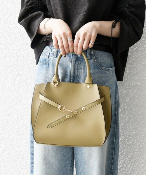 SHIPS / シップス ハンドバッグ | SHIPS any: ベルト デザイン 2WAY スクエア バッグ | 詳細28