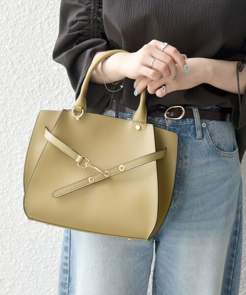 SHIPS / シップス ハンドバッグ | SHIPS any: ベルト デザイン 2WAY スクエア バッグ | 詳細29