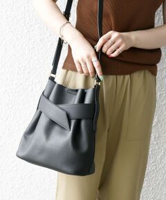 SHIPS / シップス ショルダーバッグ | 《一部追加予約》SHIPS any: ベルト デザイン 巾着 ショルダー バッグ