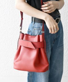 SHIPS / シップス ショルダーバッグ | 《一部追加予約》SHIPS any: ベルト デザイン 巾着 ショルダー バッグ