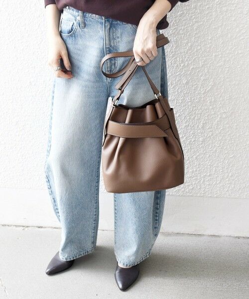 SHIPS / シップス ショルダーバッグ | 《一部追加予約》SHIPS any: ベルト デザイン 巾着 ショルダー バッグ | 詳細12