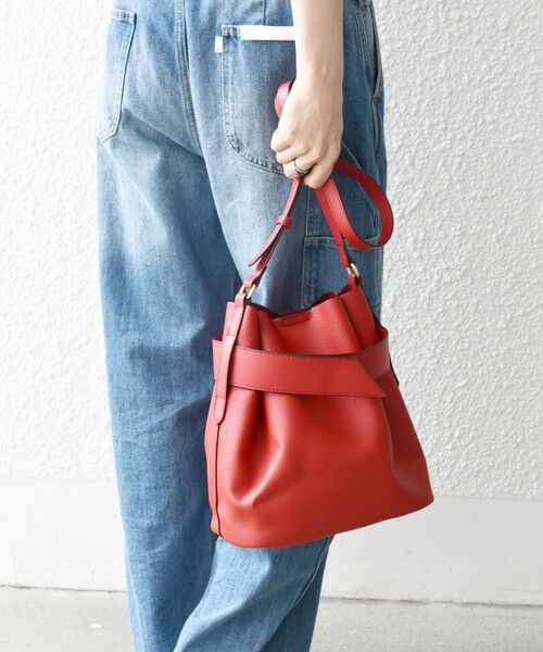 SHIPS / シップス ショルダーバッグ | 《一部追加予約》SHIPS any: ベルト デザイン 巾着 ショルダー バッグ | 詳細22