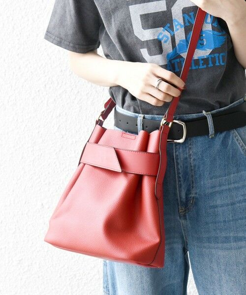 SHIPS / シップス ショルダーバッグ | 《一部追加予約》SHIPS any: ベルト デザイン 巾着 ショルダー バッグ | 詳細24