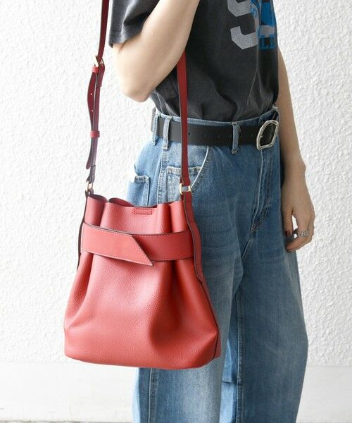 SHIPS / シップス ショルダーバッグ | 《一部追加予約》SHIPS any: ベルト デザイン 巾着 ショルダー バッグ | 詳細26