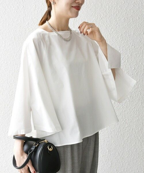 SHIPS / シップス シャツ・ブラウス | SHIPS any:〈洗濯機可能〉REPREVE ボートネック フレアスリーブ ブラウス | 詳細4