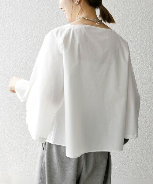 SHIPS / シップス シャツ・ブラウス | SHIPS any:〈洗濯機可能〉REPREVE ボートネック フレアスリーブ ブラウス | 詳細6