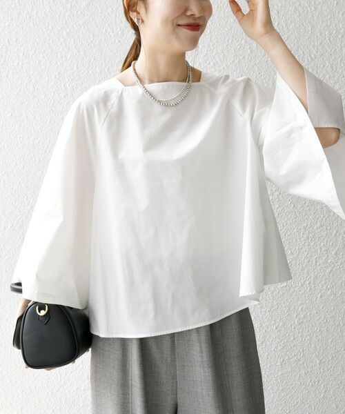 SHIPS / シップス シャツ・ブラウス | SHIPS any:〈洗濯機可能〉REPREVE ボートネック フレアスリーブ ブラウス | 詳細7