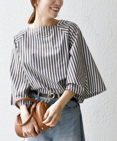 SHIPS / シップス シャツ・ブラウス | SHIPS any:〈洗濯機可能〉REPREVE ボートネック フレアスリーブ ブラウス | 詳細12