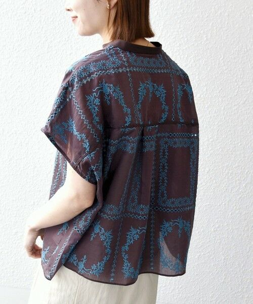 SHIPS / シップス シャツ・ブラウス | 《一部追加予約》SHIPS any:〈手洗い可能〉エンブロイダリー レース シアー フレンチスリーブ シャツ | 詳細15