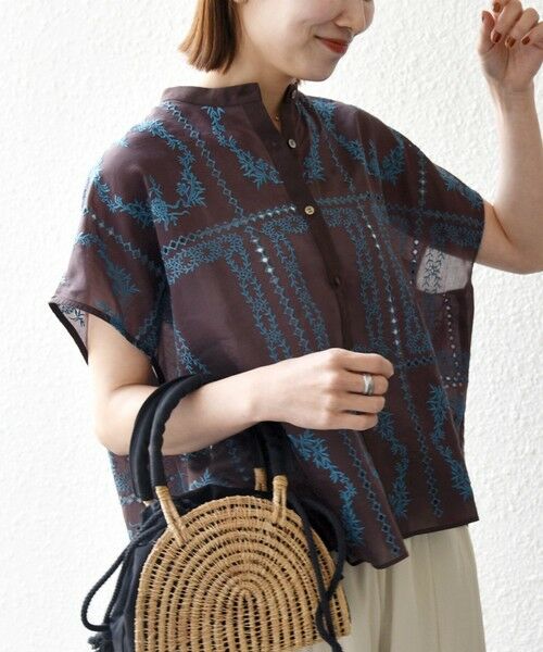 SHIPS / シップス シャツ・ブラウス | 《一部追加予約》SHIPS any:〈手洗い可能〉エンブロイダリー レース シアー フレンチスリーブ シャツ | 詳細16