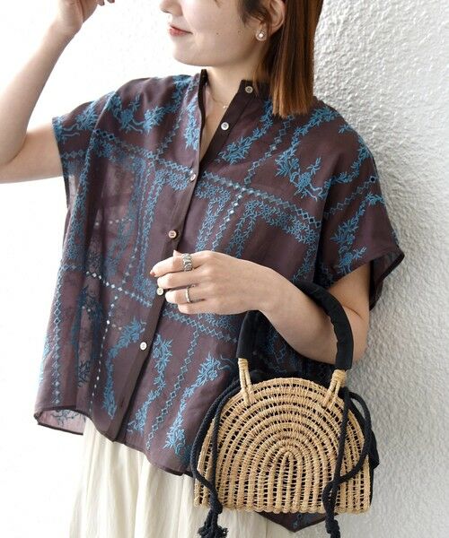 SHIPS / シップス シャツ・ブラウス | 《一部追加予約》SHIPS any:〈手洗い可能〉エンブロイダリー レース シアー フレンチスリーブ シャツ | 詳細18