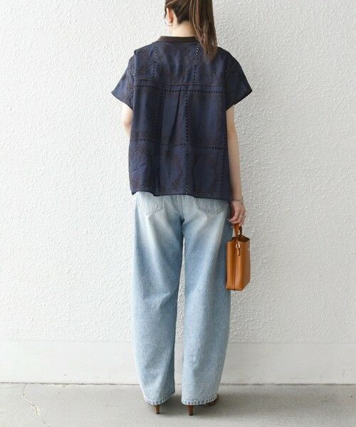 SHIPS / シップス シャツ・ブラウス | SHIPS any:〈手洗い可能〉エンブロイダリー レース シアー フレンチスリーブ シャツ | 詳細12