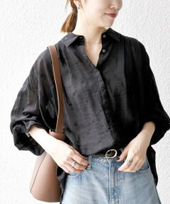 SHIPS / シップス シャツ・ブラウス | SHIPS any:〈手洗い可能〉シアー ドット レギュラーカラー ギャザー シャツ