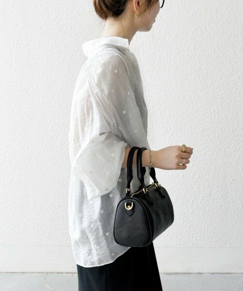 SHIPS / シップス シャツ・ブラウス | SHIPS any:〈手洗い可能〉シアー ドット レギュラーカラー ギャザー シャツ | 詳細7