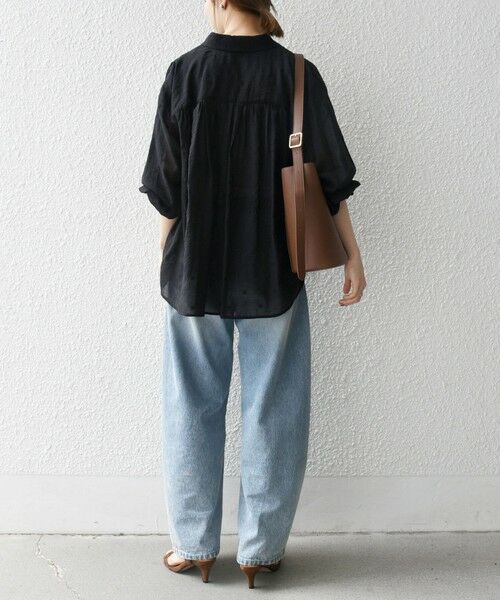 SHIPS / シップス シャツ・ブラウス | SHIPS any:〈手洗い可能〉シアー ドット レギュラーカラー ギャザー シャツ | 詳細13