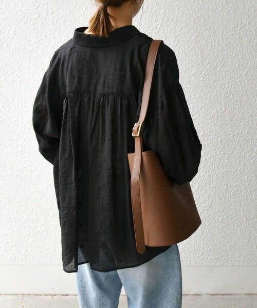 SHIPS / シップス シャツ・ブラウス | SHIPS any:〈手洗い可能〉シアー ドット レギュラーカラー ギャザー シャツ | 詳細16