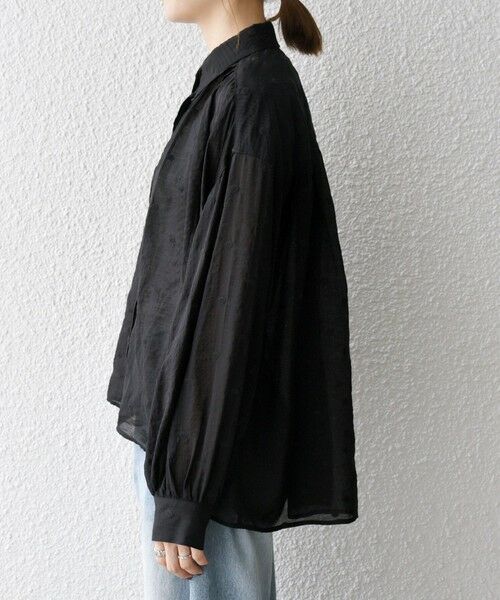 SHIPS / シップス シャツ・ブラウス | SHIPS any:〈手洗い可能〉シアー ドット レギュラーカラー ギャザー シャツ | 詳細23