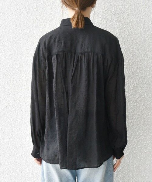 SHIPS / シップス シャツ・ブラウス | SHIPS any:〈手洗い可能〉シアー ドット レギュラーカラー ギャザー シャツ | 詳細24