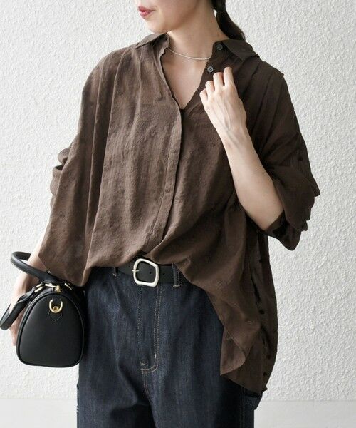 SHIPS / シップス シャツ・ブラウス | SHIPS any:〈手洗い可能〉シアー ドット レギュラーカラー ギャザー シャツ | 詳細29