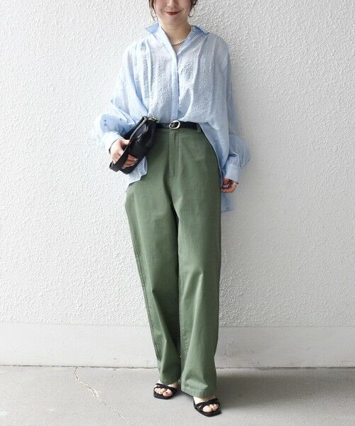 SHIPS / シップス シャツ・ブラウス | 《追加予約》【WEB限定】SHIPS any:〈手洗い可能〉シアー ドット レギュラーカラー ギャザー シャツ | 詳細27