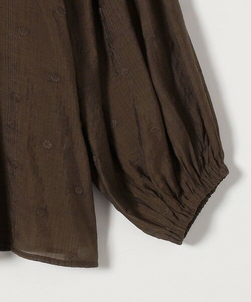 SHIPS / シップス シャツ・ブラウス | 《一部追加予約》SHIPS any:〈手洗い可能〉シアー ドット スタンドカラー パフ ギャザー ブラウス | 詳細15