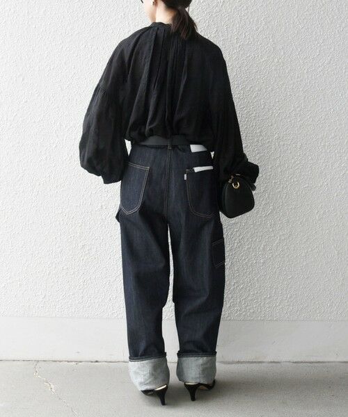 SHIPS / シップス シャツ・ブラウス | SHIPS any:〈手洗い可能〉シアー ドット スタンドカラー パフ ギャザー ブラウス | 詳細16