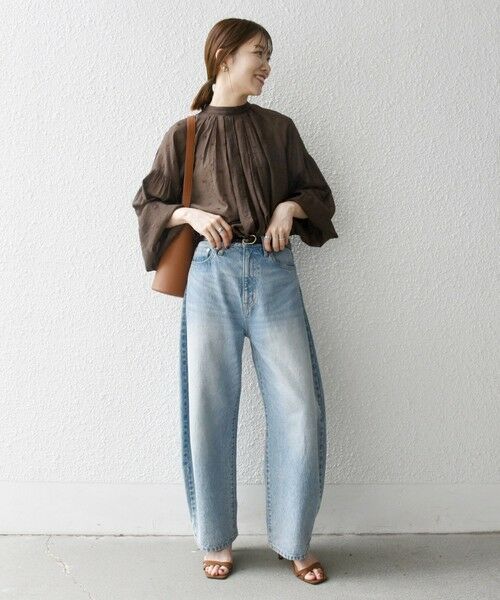 SHIPS / シップス シャツ・ブラウス | SHIPS any:〈手洗い可能〉シアー ドット スタンドカラー パフ ギャザー ブラウス | 詳細25