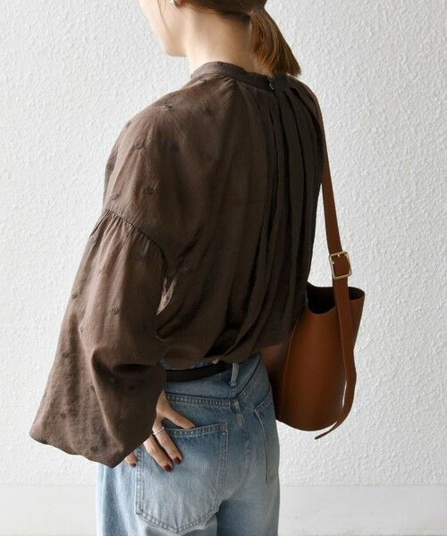 SHIPS / シップス シャツ・ブラウス | SHIPS any:〈手洗い可能〉シアー ドット スタンドカラー パフ ギャザー ブラウス | 詳細28