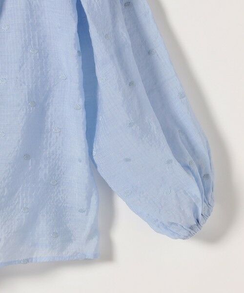 SHIPS / シップス シャツ・ブラウス | 《一部追加予約》SHIPS any:〈手洗い可能〉シアー ドット スタンドカラー パフ ギャザー ブラウス | 詳細30