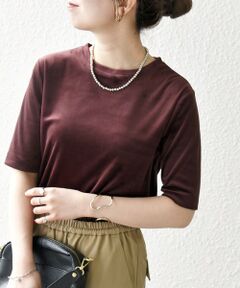 SHIPS / シップス Tシャツ | SHIPS any:〈洗濯機可能〉ポリエステル ベロア ハーフスリーブ コンパクト TEE