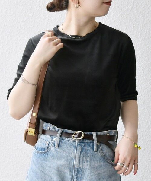 SHIPS / シップス Tシャツ | SHIPS any:〈洗濯機可能〉ポリエステル ベロア ハーフスリーブ コンパクト TEE | 詳細4