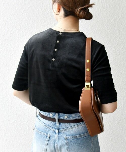 SHIPS / シップス Tシャツ | SHIPS any:〈洗濯機可能〉ポリエステル ベロア ハーフスリーブ コンパクト TEE | 詳細5
