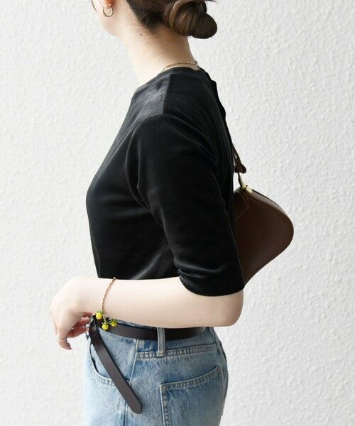 SHIPS / シップス Tシャツ | SHIPS any:〈洗濯機可能〉ポリエステル ベロア ハーフスリーブ コンパクト TEE | 詳細7