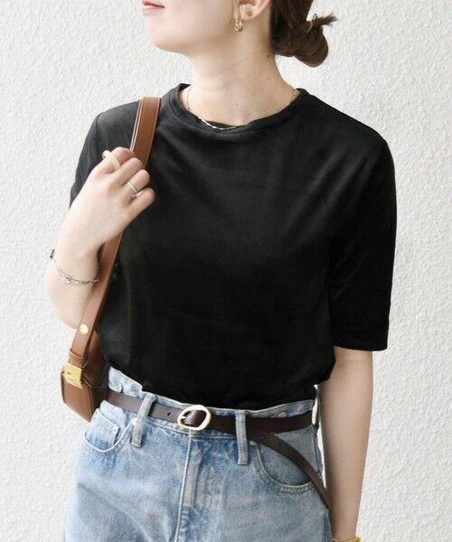 SHIPS / シップス Tシャツ | SHIPS any:〈洗濯機可能〉ポリエステル ベロア ハーフスリーブ コンパクト TEE | 詳細8
