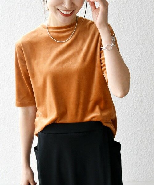 SHIPS / シップス Tシャツ | SHIPS any:〈洗濯機可能〉ポリエステル ベロア ハーフスリーブ コンパクト TEE | 詳細13