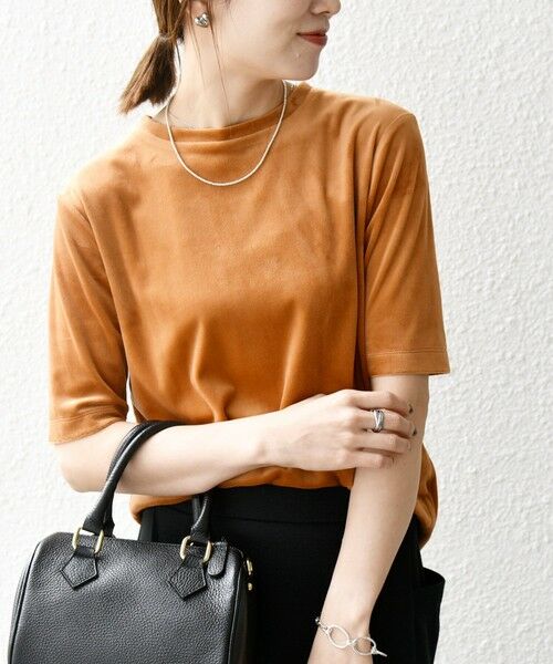 SHIPS / シップス Tシャツ | SHIPS any:〈洗濯機可能〉ポリエステル ベロア ハーフスリーブ コンパクト TEE | 詳細14