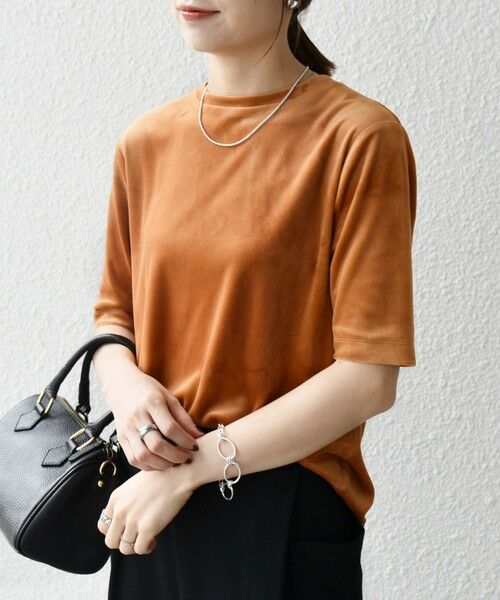SHIPS / シップス Tシャツ | SHIPS any:〈洗濯機可能〉ポリエステル ベロア ハーフスリーブ コンパクト TEE | 詳細19