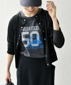 SHIPS / シップス カーディガン・ボレロ | SHIPS any:〈洗濯機可能〉ポリエステル ベロア コンパクト スナップ カーディガン