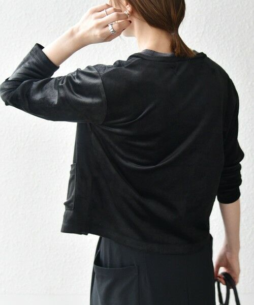 SHIPS / シップス カーディガン・ボレロ | SHIPS any:〈洗濯機可能〉ポリエステル ベロア コンパクト スナップ カーディガン | 詳細6