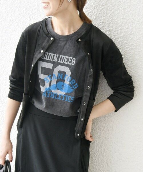 SHIPS / シップス カーディガン・ボレロ | SHIPS any:〈洗濯機可能〉ポリエステル ベロア コンパクト スナップ カーディガン | 詳細8