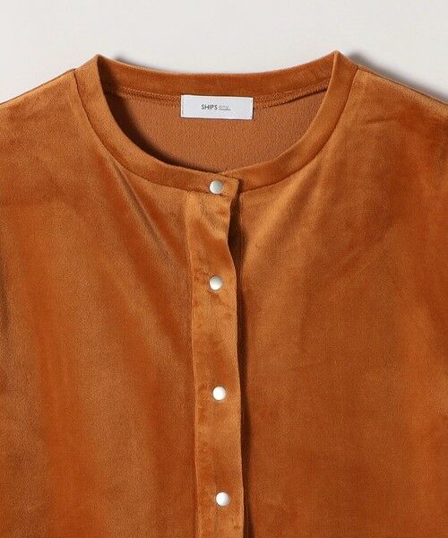 SHIPS / シップス カーディガン・ボレロ | SHIPS any:〈洗濯機可能〉ポリエステル ベロア コンパクト スナップ カーディガン | 詳細20