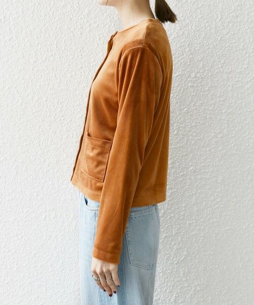 SHIPS / シップス カーディガン・ボレロ | SHIPS any:〈洗濯機可能〉ポリエステル ベロア コンパクト スナップ カーディガン | 詳細26