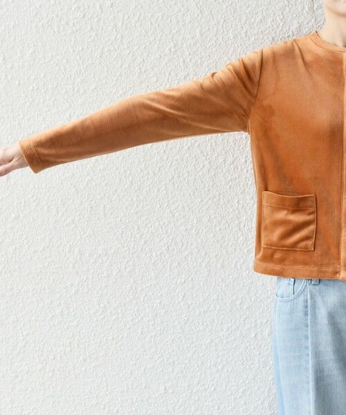 SHIPS / シップス カーディガン・ボレロ | SHIPS any:〈洗濯機可能〉ポリエステル ベロア コンパクト スナップ カーディガン | 詳細28